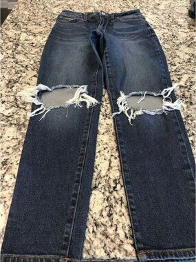 NoBo Junior‎ High Rise Skinny Stretch Jeans Size 7 Distressed,